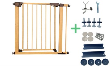 Bramka na schody BARIERKA ROZPOROWA świetna jakość duży zestaw 75-89cm