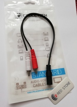Przejściówka gniazdo mini jack ST / 2xRCA 20cm