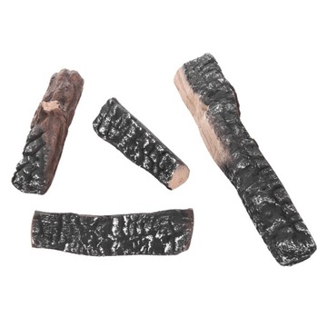 DREWNO ceramiczne polana FIRE 4 sztuki do biokominek