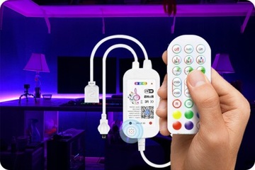 RGB СВЕТОДИОДНАЯ ЛЕНТА 5М С УДАЛЕННЫМ ПИТАНИЕМ СВЕТОДИОДОВ ПО WIFI