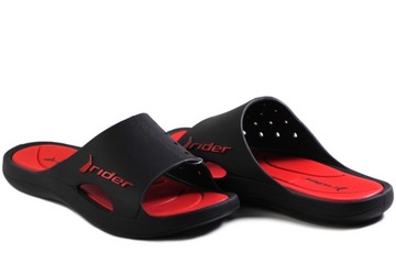 KLAPKI RIDER 83500 BLACK/RED CZARNE CZERWONE MĘSKIE