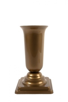 WAZON NA PODSTAWCE DAMA (3) ZŁOTY PLASTIKOWY 34 CM