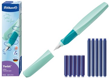 PIÓRO WIECZNE TWIST P457 MINT PELIKAN + 10 NABOI