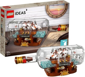 LEGO IDEAS STATEK W BUTELCE 92177 OKRĘT ŻAGLOWIEC RAFANDYNKA