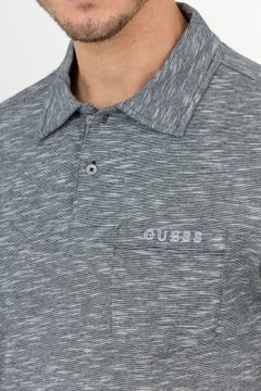 GUESS - Szara męska koszulka polo r S