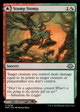 [MTG] Stump Stomp // Burnwillow Clearing (MH3)