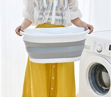 Складная силиконовая корзина для белья для общежития.