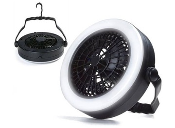 Wentylator + Lampa LED namiot wiatrak latarka