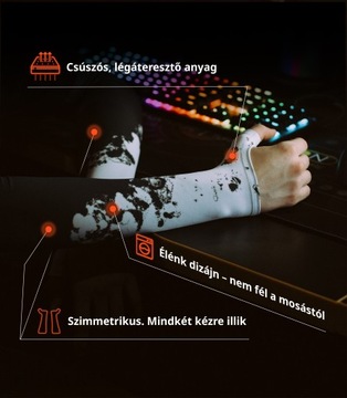 Rękawiczka dla graczy z otwartą rękawicą, kompres rękaw gamingowy Selerity S