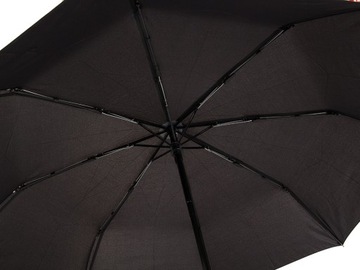 PARASOL PARASOLKA SKŁADANA CZARNA AUTOMATYCZNY XL DUŻY UNISEX POKROWIEC