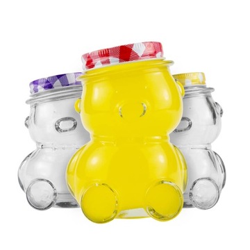 24X MIŚ 80ML SZKLANY SŁOIK ZAKRĘTKĄ MIÓD DŻEM