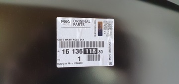 КРЫШКА ПРАВАЯ TOYOTA PROACE PEUGEOT EXPERT JUMPY