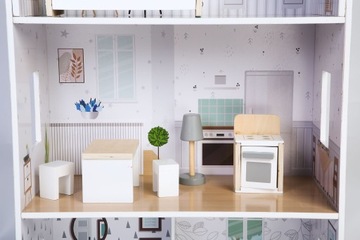 КУКОЛЬНЫЙ ДОМ С МЕБЕЛЬЮ GRACE ECOTOYS MANSION