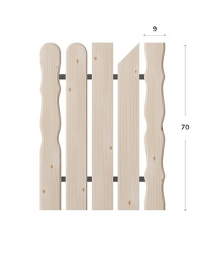 Sztachety drewniane 70CM producent WZORY DO WYBORU świerk