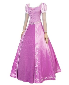 РАПУНЦЕЛЬ КОСПЛЕЙ ПЛАТЬЕ КОСТЮМ ДЛЯ ВЗРОСЛЫХ S/M 158/164