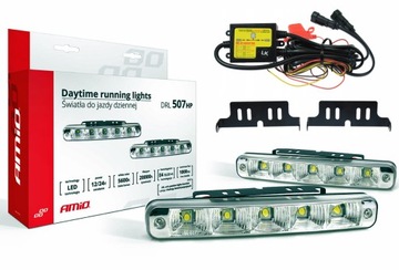 Światła do jazdy dziennej led DRL 507HP 12/24 amio
