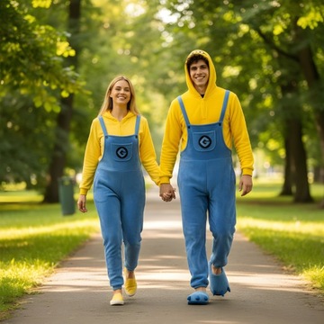 Piżama Onesie Kigurumi Kostium Przebranie Minion S: 145-155cm