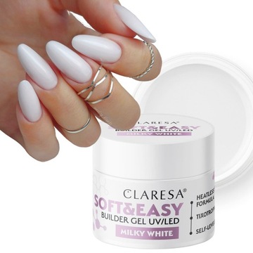 CLARESA SOFT & EASY BUDUJĄCY ŻEL Z TIKSOTROPIĄ MILKY WHITE 45 G