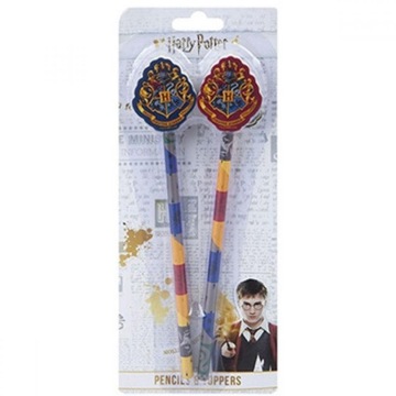 2x OŁÓWEK + GUMKA HARRY POTTER HOGWARTS