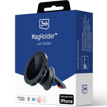 Магнитный держатель телефона в машину/автомобиль на решетку радиатора, 3мк для MagSafe