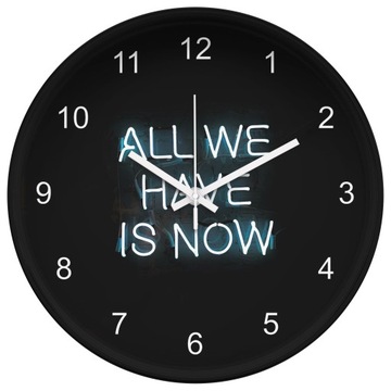 Nowoczesny cichy zegar ścienny All we have 25 cm