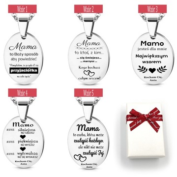 ОВАЛЬНЫЙ СЕРЕБРЯНЫЙ КУЛОН ПОДАРОК ​​ДЛЯ МАТЕРИ С ГРАВИРОВКОЙ