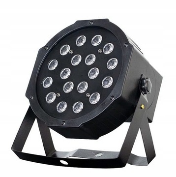 KOLOROFON LAMPA 18 LED STROBOSKOP RGB REFLEKTOR NA IMPREZĘ LAMPA DJ