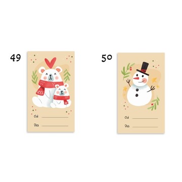 Бирки для рождественских подарков НАБОР из 10 ШТ.