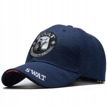 BLUE czapka z daszkiem SWAT USA ARMY TAKTYCZNA