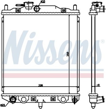 CHLADIČ VODY 61762 NISSENS DAIHATSU CUORE MOVE