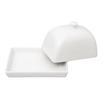 МАСЛЕНКА ФАРФОРОВАЯ КОНТЕЙНЕР ДЛЯ МАСЛА С КРЫШКОЙ 15х10х9см