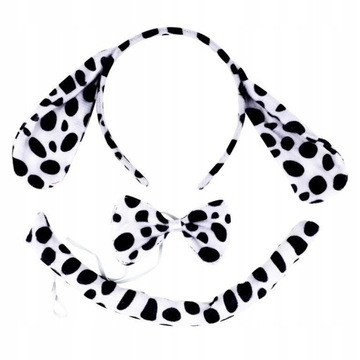 ZESTAW OPASKA USZY OGON PIES PIESEK DALMATYŃCZYK