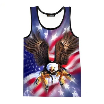 Koszulka bez rękawów 3D Printed American Eagle