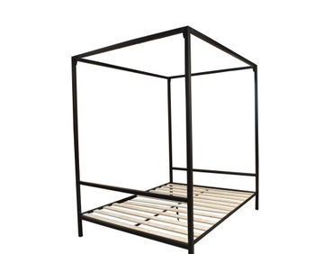 ŁÓŻKO METALOWE Z BALDACHIMEM LOFT PROSTE 180X200
