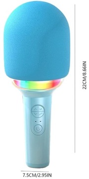 БЕСПРОВОДНОЙ МИКРОФОН КАРАОКЕ ГОЛОСОВОЙ МОДУЛЯТОР ДЛЯ ДЕТЕЙ С BLTH ДИНАМИКОМ