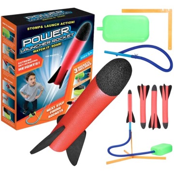 WYRZUTNIA RAKIET PIANKOWYCH POWER ROCKET LAUNCHER 3 RAKIETY PIANKOWE EVA