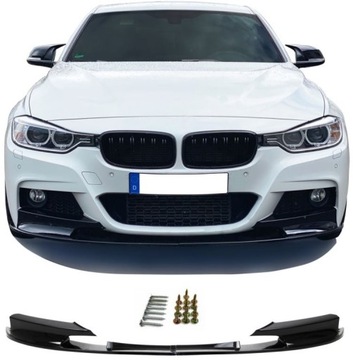 SPOILER ZDERZAKA PRZÓD BMW F30 F31 M-PERFORMANCE GLOSSY BLACK 2011-2019