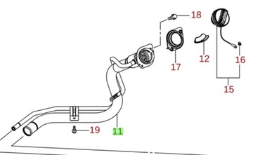 SUZUKI SWIFT MK7 2010 - 2016 RURA WLEWU PALIWA