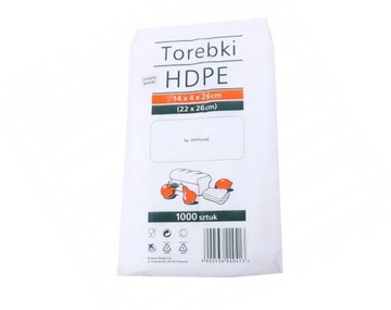 Woreczki Foliowe Torebki HDPE 22x26 1000szt.