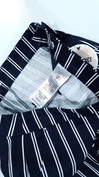 Spodnie damskie materiałowe ORSAY granatowe w paski EUR 34 NOWE