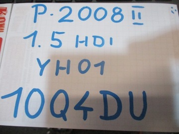 Двигатель мотор PEUGEOT 2008 1.5 BLUE HDI YH01 10Q4DU