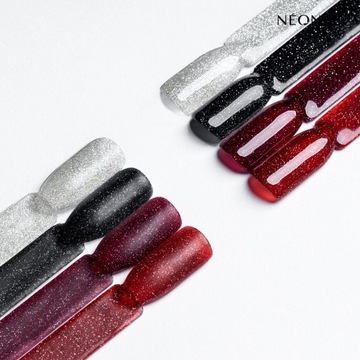 NEONAIL Гибридная база GLITTER EFFECT BASE RED SHINE 7,2 мл - РАСПРОДАЖА