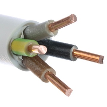 Przewód YDY 4x1mm okrągły 450/750V - 1m