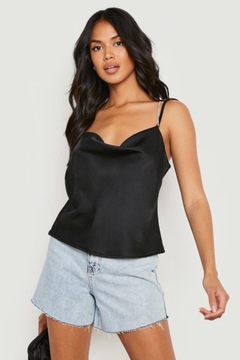 ТОП BOOHOO АТЛАСНЫЙ, ДЕКОРАТИВНЫЕ ЛЯМКИ, БЛЕСК A1C NG2__XS