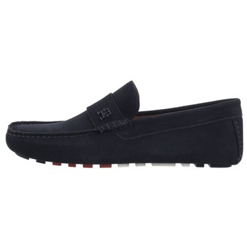 Buty Mokasyny Męskie Tommy Hilfiger Classic Suede Driver Granatowe