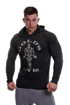 CIENKA BLUZA MĘSKA Z KAPTUREM TRENINGOWA GOLD'S GYM MUSCLE JOE LONGSLEEVE