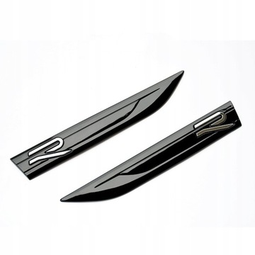 LOGO EMBLEMAT VW R-LINE RLINE BLACK BŁOTNIK x2 NEW