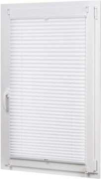 Rolowana plisowana roleta 90x130 cm BIAŁA, 7c58