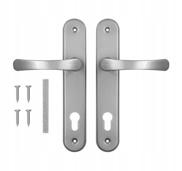 KLAMKA DRZWIOWA DO DRZWI 72 WKŁAD SREBRNA BISZKOPT