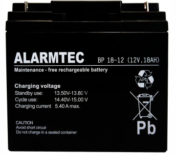 ГЕЛЕВАЯ АККУМУЛЯТОРНАЯ БАТАРЕЯ 18 Ач 12 В ДЛЯ БУФЕРНОЙ СИГНАЛИЗАЦИИ ИБП